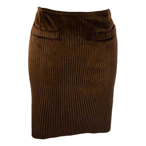 Pre-owned Christian Lacroix Mini Skirt In Brown