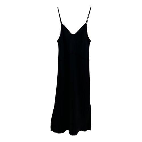 Pre-owned Bassike Mid-length Dress In Black