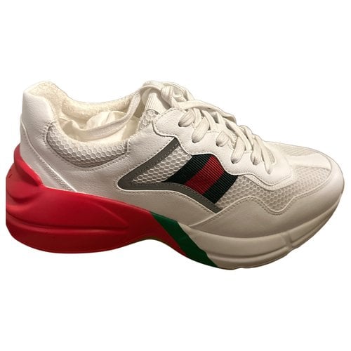 Pre-owned Gucci High Trainers In White