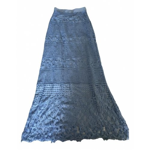 Pre-owned Miguelina Maxi Skirt In Blue