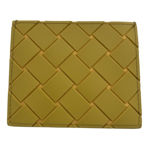 Pre-owned Bottega Veneta Leather Wallet In Yellow