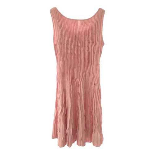 Pre-owned Chanel Cashmere Maxi Dress In Pink