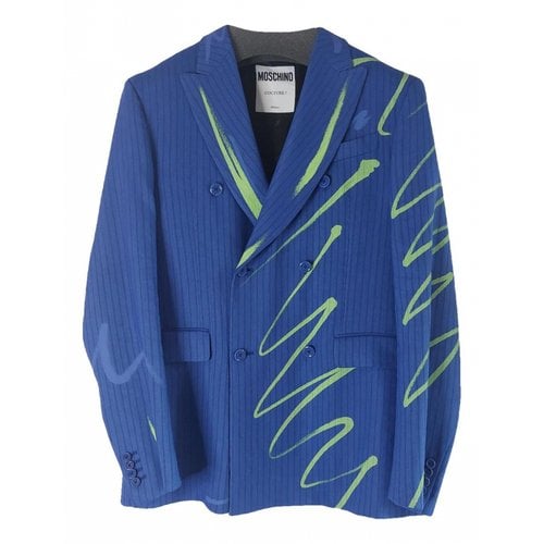 Pre-owned Moschino Linen Jacket In Blue