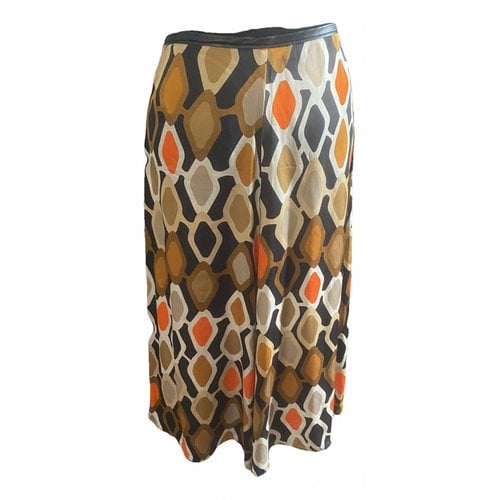 Pre-owned Jucca Silk Mid-length Skirt In Camel