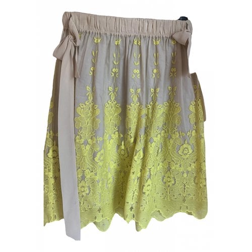 Pre-owned Hoss Intropia Mid-length Skirt In Yellow