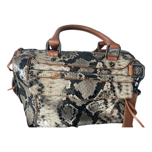 Pre-owned Rebecca Minkoff Python Handbag In Brown