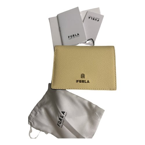 Pre-owned Furla Leather Wallet In Yellow