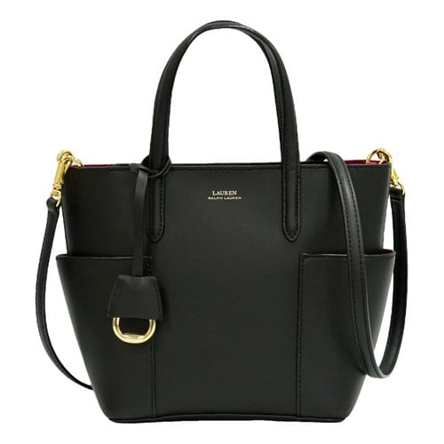 Pre-owned Ralph Lauren Leather Handbag In Black