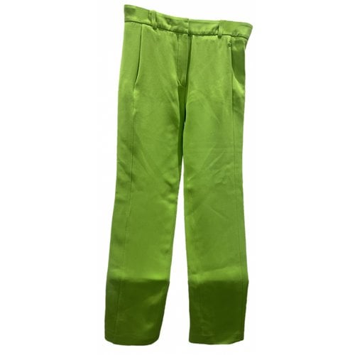 Pre-owned Versace Carot Pants In Green