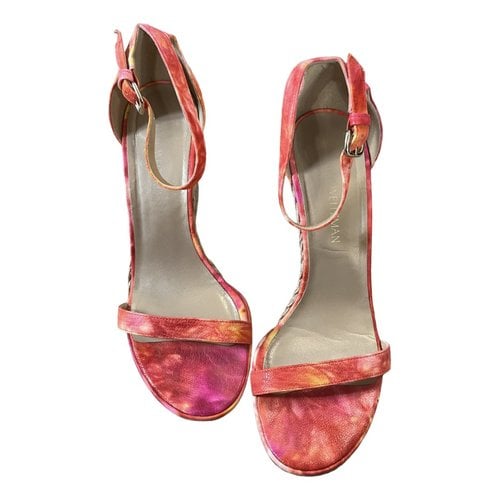 Pre-owned Stuart Weitzman Leather Sandal In Multicolour
