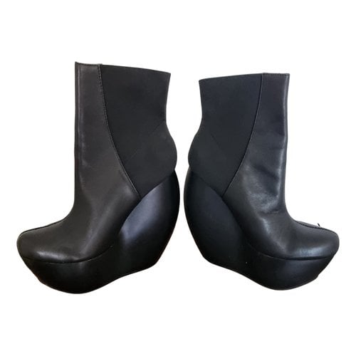Pre-owned United Nude Leather Boots In Black