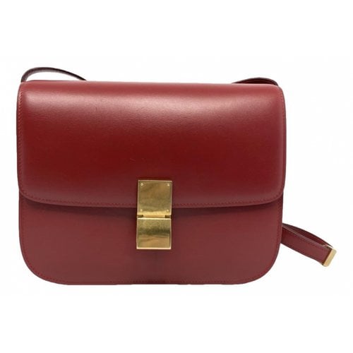 Pre-owned Celine Classic Leather Handbag In Red
