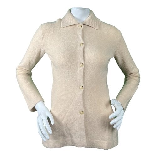 Pre-owned Vince Cashmere Cardigan In Beige