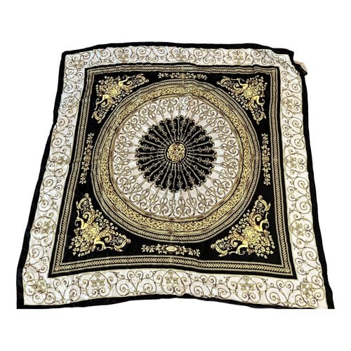 Pre-owned Versace Silk Scarf In Gold