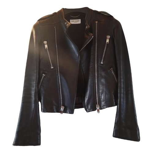 Pre-owned Saint Laurent Leather Jacket In Black