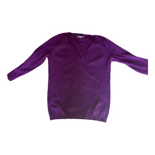 Pre-owned Burberry Cashmere Jumper In Purple