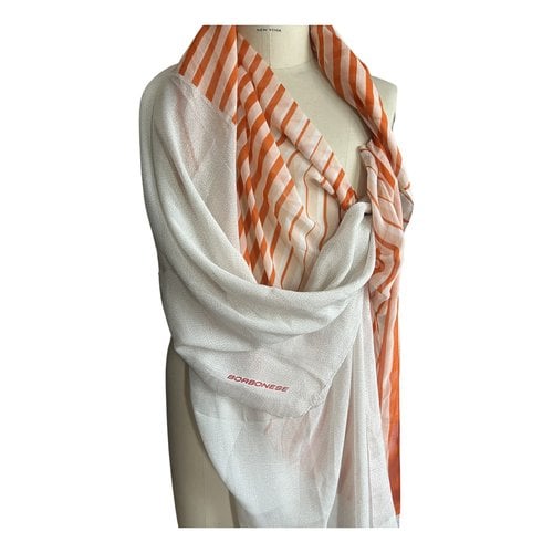 Pre-owned Borbonese Silk Handkerchief In Beige