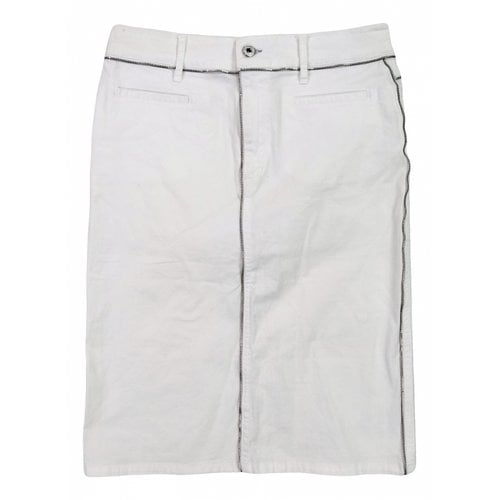Pre-owned Moschino Mid-length Skirt In White