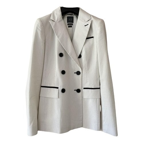 Pre-owned Armani Exchange Blazer In White