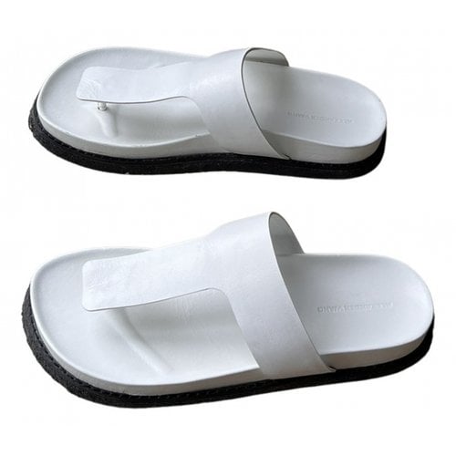 Pre-owned Alexander Wang Leather Sandal In White