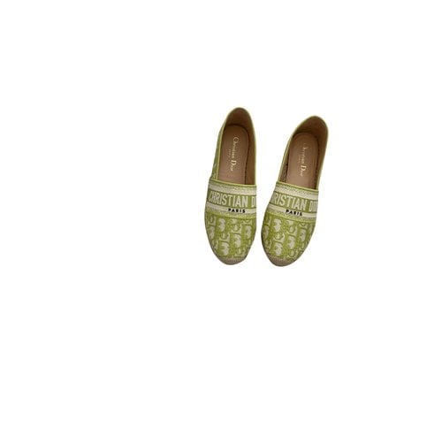 Pre-owned Dior Granville Fabric Espadrilles In Yellow