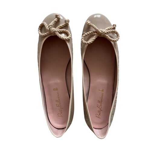 Pre-owned Pretty Ballerinas Patent Leather Ballet Flats In Pink
