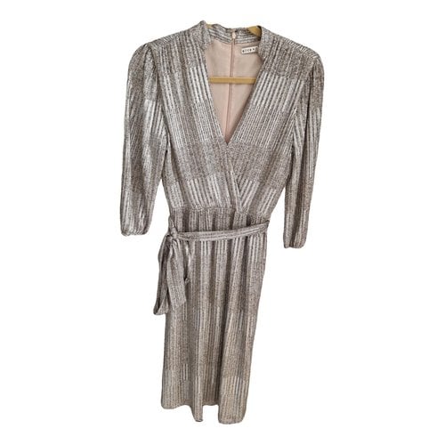 Pre-owned Alice And Olivia Maxi Dress In Silver