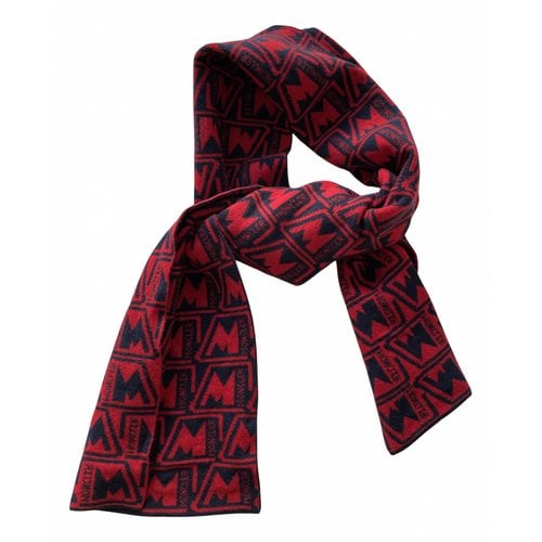 Pre-owned Moncler Wool Scarf & Pocket Square In Red
