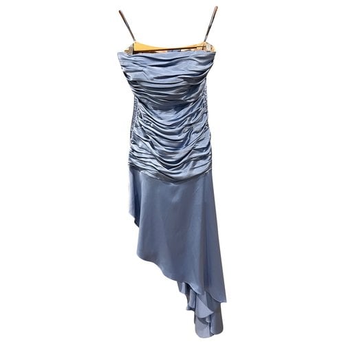 Pre-owned Cinq À Sept Silk Dress In Blue