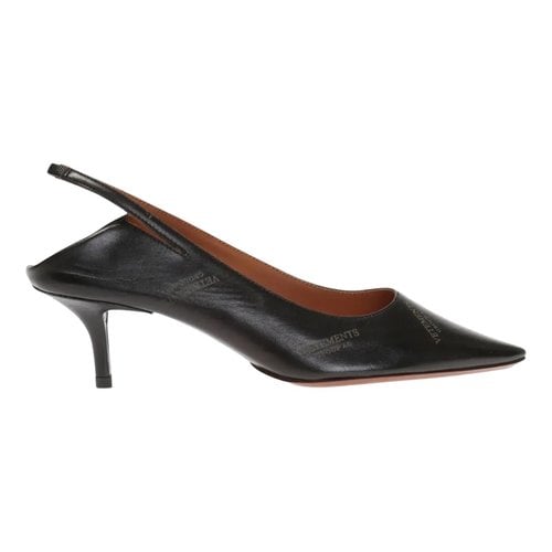 Pre-owned Vetements Leather Heels In Black