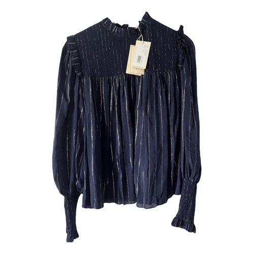 Pre-owned Temperley London Silk Blouse In Blue