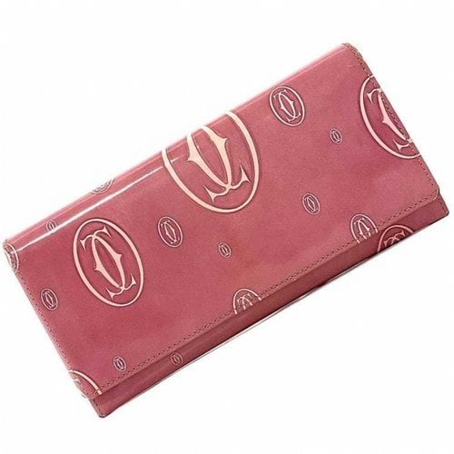 Pre-owned Cartier Leather Wallet In Pink