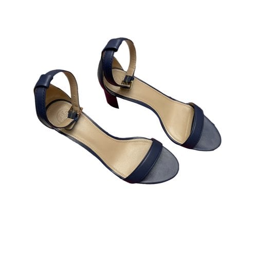 Pre-owned Tory Burch Leather Sandal In Blue