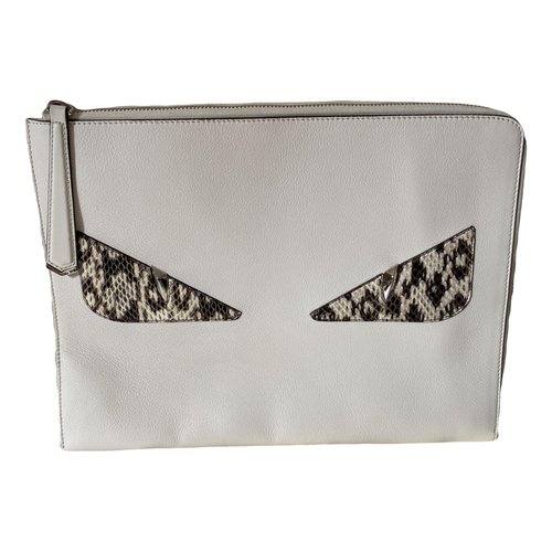 Pre-owned Fendi Leather Bag In White