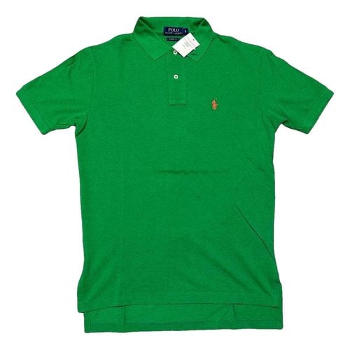Pre-owned Polo Ralph Lauren Polo Ajusté Manches Courtes Polo Shirt In Green