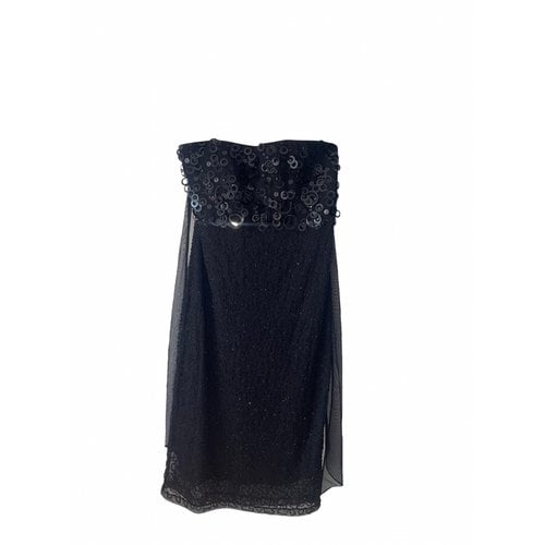 Pre-owned La Perla Glitter Mini Dress In Black