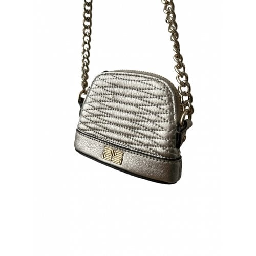 Pre-owned Sandro Leather Crossbody Bag In Silver