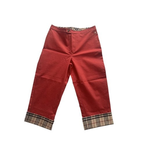 Pre-owned Burberry Short Pants In Red