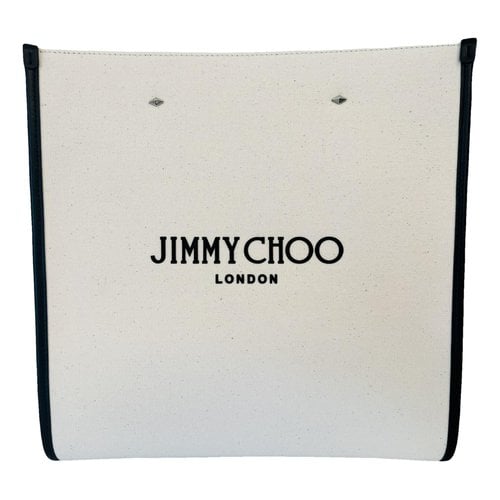 Pre-owned Jimmy Choo Cloth Handbag In White