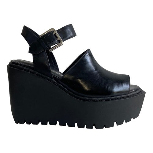 Pre-owned Opening Ceremony Leather Sandals In Black