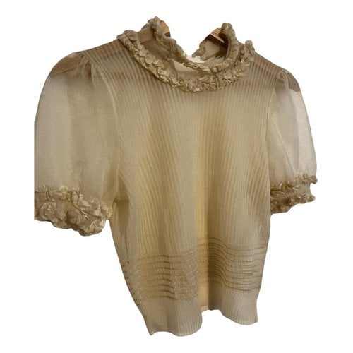 Pre-owned Fendi Silk Blouse In Gold