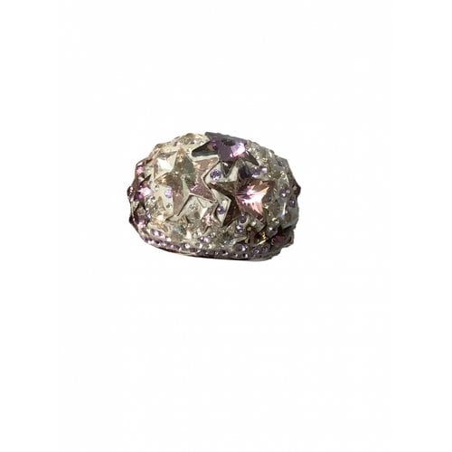 Pre-owned Swarovski Crystal Ring In Purple