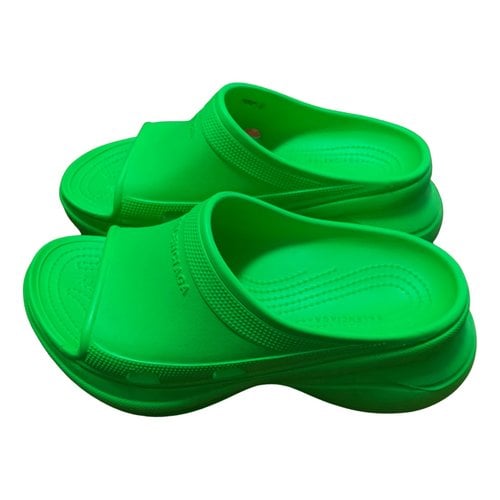 Pre-owned Balenciaga Sandal In Green