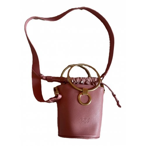 Pre-owned Pinko Love Bag Leather Handbag In Pink