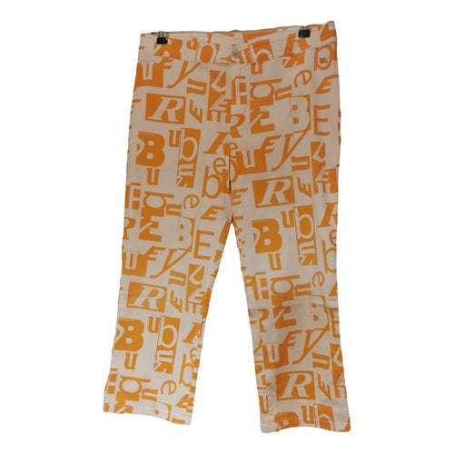 Pre-owned Burberry Carot Pants In Orange
