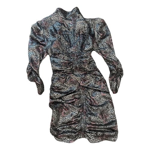 Pre-owned Isabel Marant Silk Mini Dress In Metallic