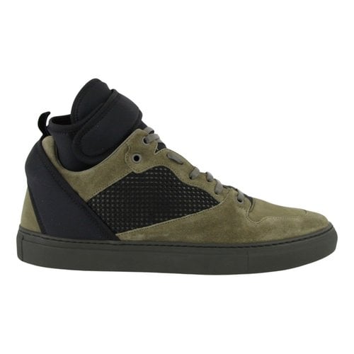 Pre-owned Balenciaga High Trainers In Green