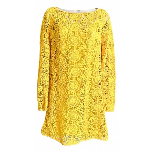 Pre-owned Blumarine Lace Mini Dress In Yellow