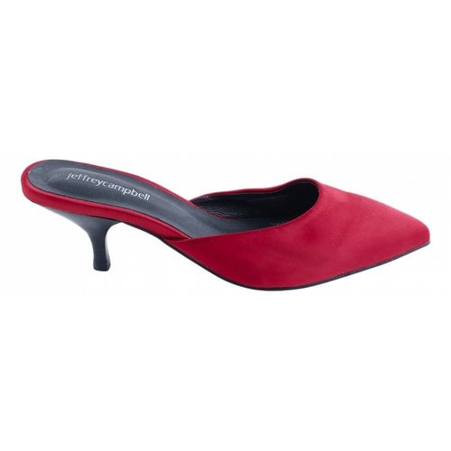 Pre-owned Jeffrey Campbell Cloth Mules & Clogs In Red