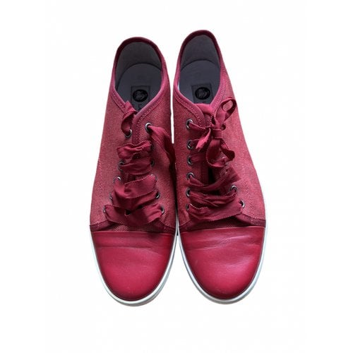 Pre-owned Lanvin Cloth Trainers In Red
